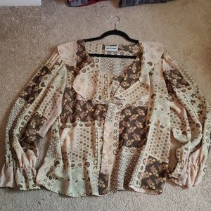 Notches Designer Vintage Style Blouse